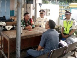 Babinsa Koramil 418-05/ Lemabang Berikan Penekanan kepada Petugas Keamanan PLN UIP Tingkatkan Kewaspadaan
