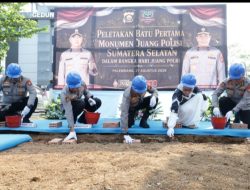 Kapolda Sumsel Pimpin Peletakan Batu Pertama Monumen Juang Polisi Sumatera Selatan