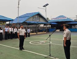 Apel Perdana Kepala Rutan Kelas I Palembang, Aris Supriyadi: Jaga Marwah dan Nama Baik Kementerian Imigrasi dan Pemasyarakatan