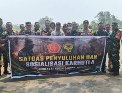 Tim Mabes TNI Gelar Penyuluhan Karhutla di Sungai Lais Kalidoni
