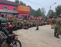 Kodim 0418/Palembang Siagakan Personel dan Armada Karhutla Dukung Kunker Menkopolkam