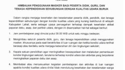 Kualitas Udara Memburuk, Disdikbud Lahat Imbau Siswa dan Guru Gunakan Masker 4
