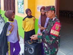 Babinsa Kalidoni Ajak Anggota Pramuka Aktif dalam Kegiatan Ekstrakurikuler Sekolah