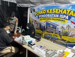 Polrestabes Palembang Sediakan Posko Pengobatan Gratis Bagi Masyarakat Menderita ISPA