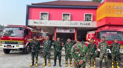 Satgas Karhutla Kodim 0418 Palembang Apel Pagi dan Ganti Shift di Posko Kertapati