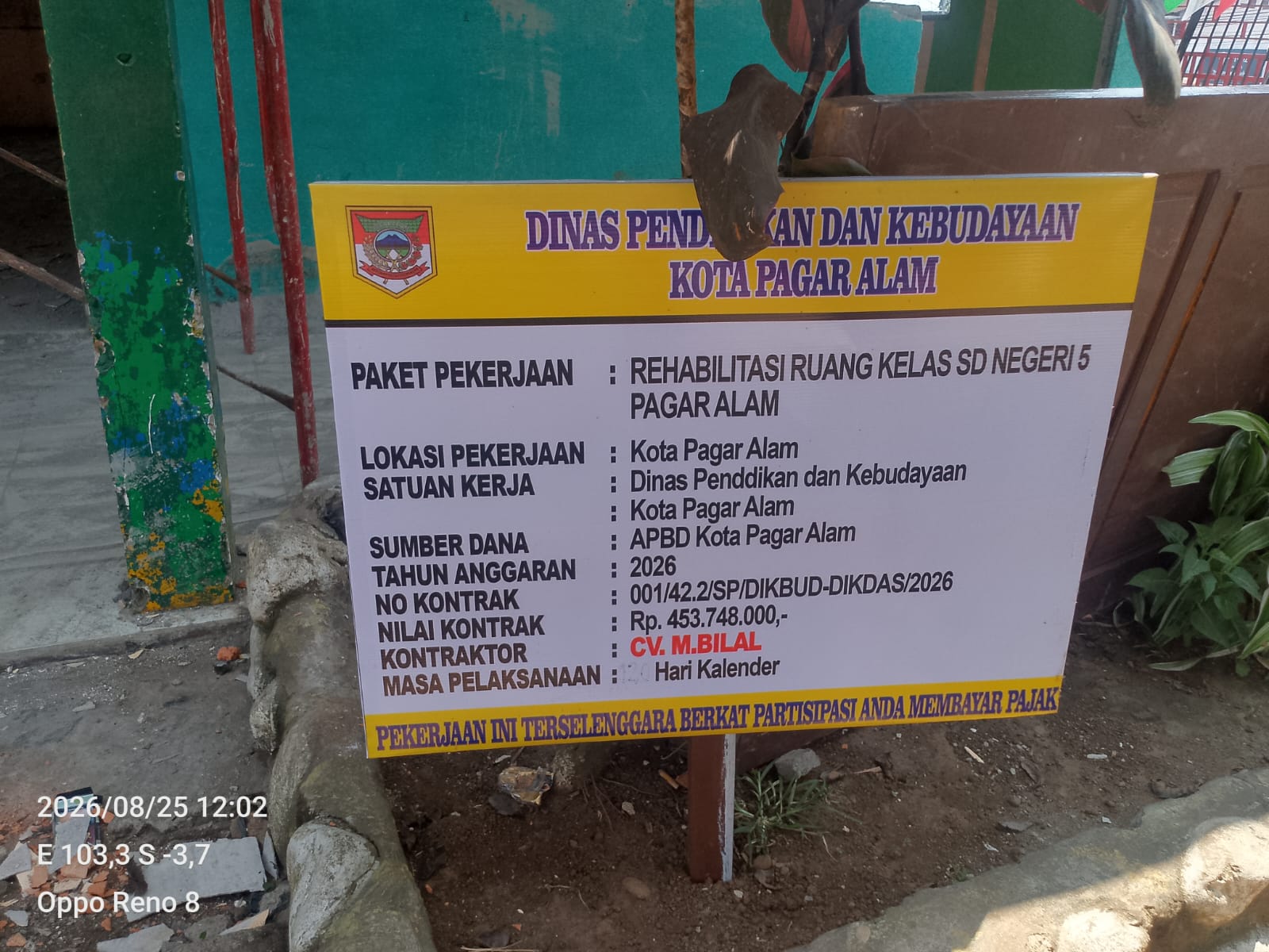 Proyek Rp453 Juta Selesai Tapi Baru Ajak Cek Lapangan, Pemahaman PPTK SDN 5 Pagar Alam Dipertanyakan" 1