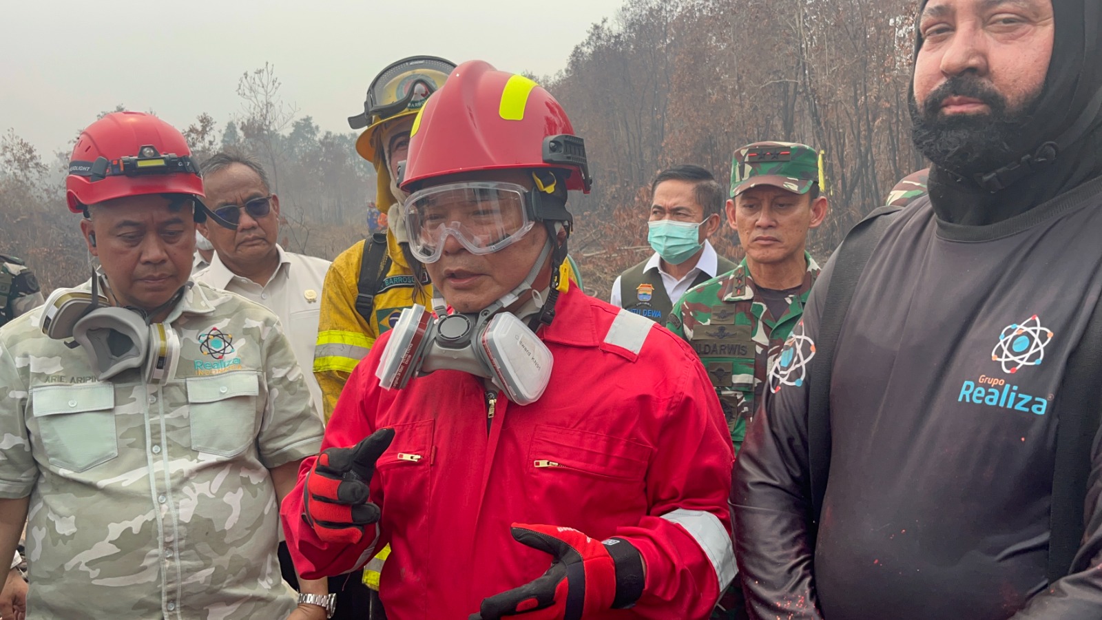 Menko Polkam Tinjau Karhutla di Sekitar Lapas Palembang, Demonstrasikan Teknologi Anticamas 1
